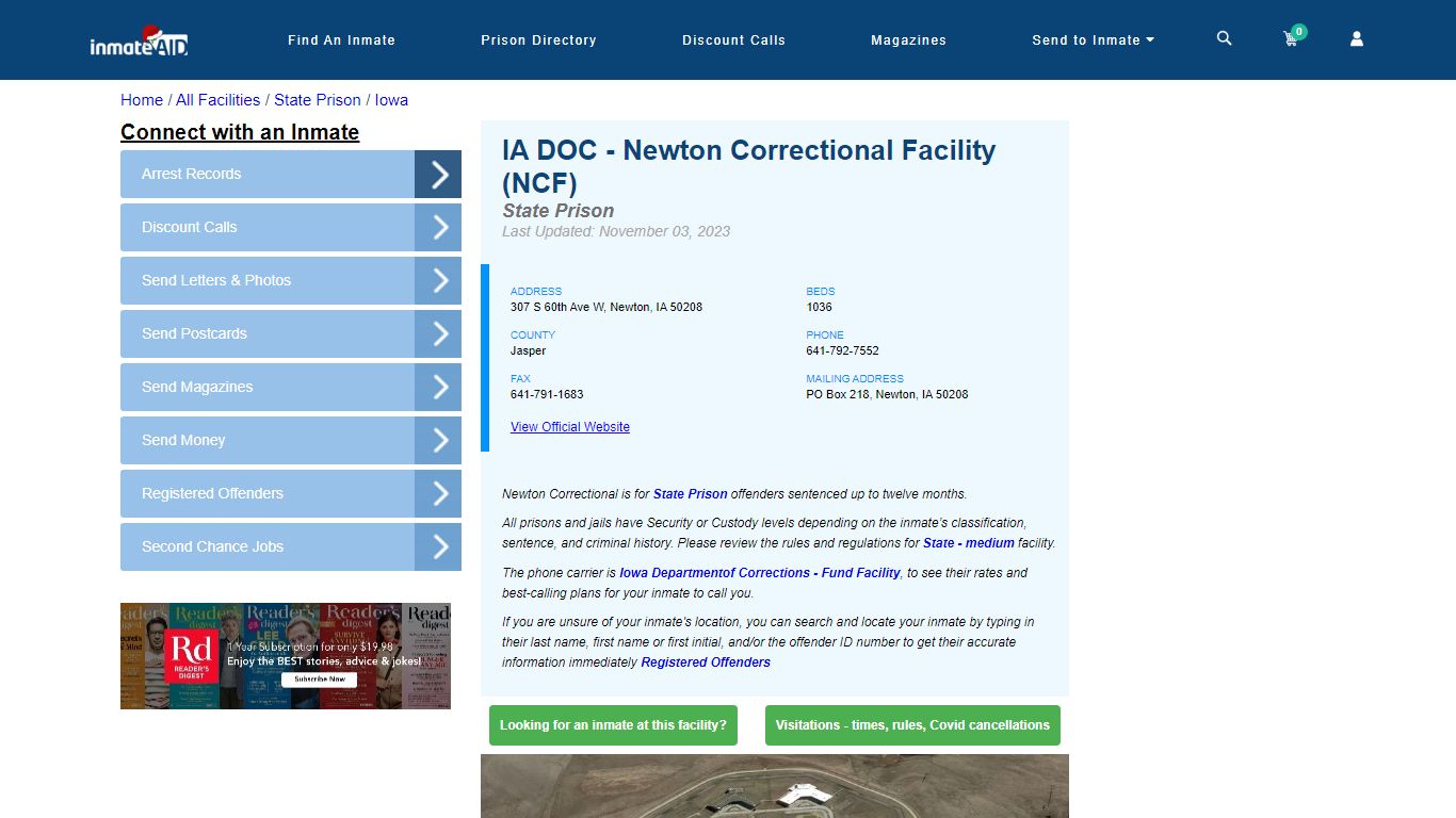 IA DOC - Newton Correctional Facility & Inmate Search - Newton, IA